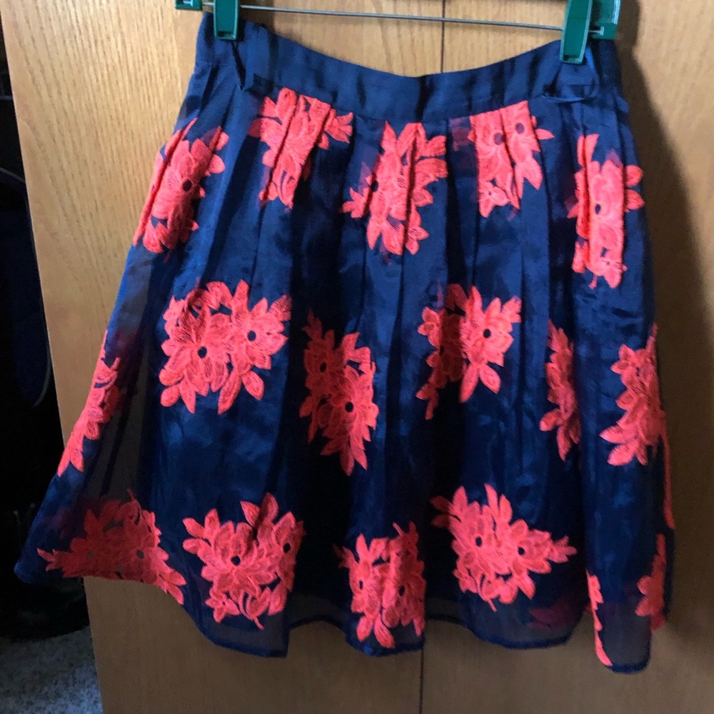 Maeve poppyseed fit and flare skirt